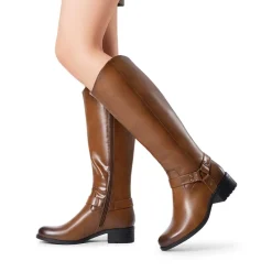 Side Zipper Buckle Riding Boots