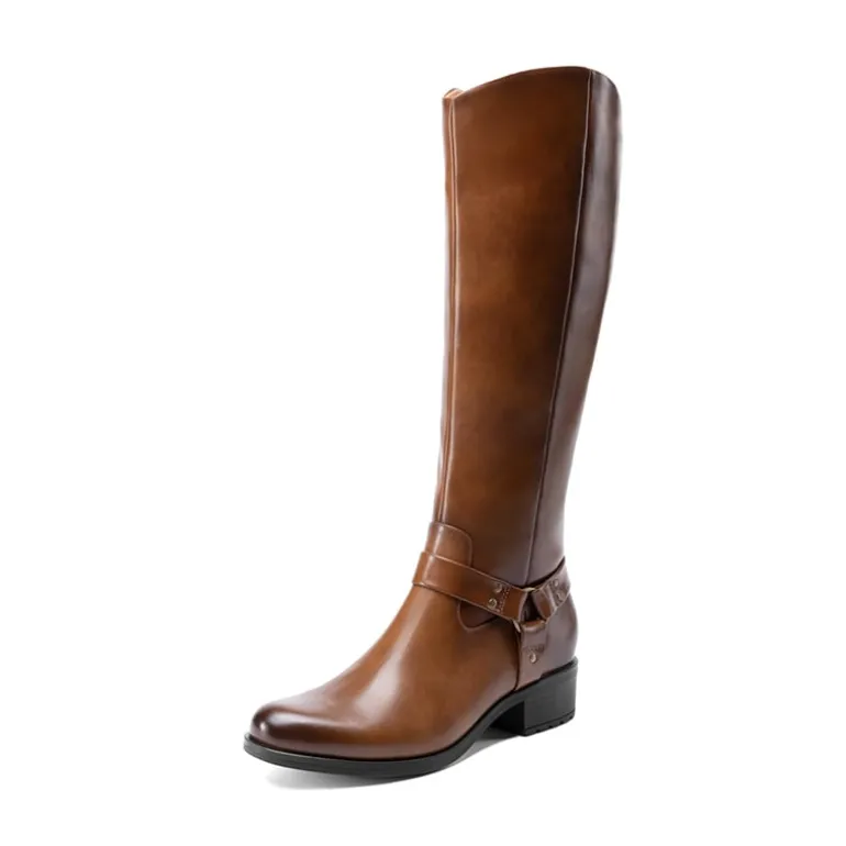 Side Zipper Buckle Riding Boots