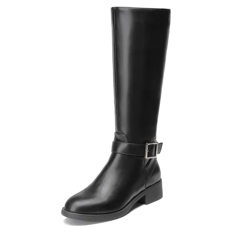 Side Zipper Knee High Riding Boots