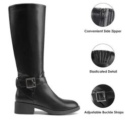 Side Zipper Knee High Riding Boots