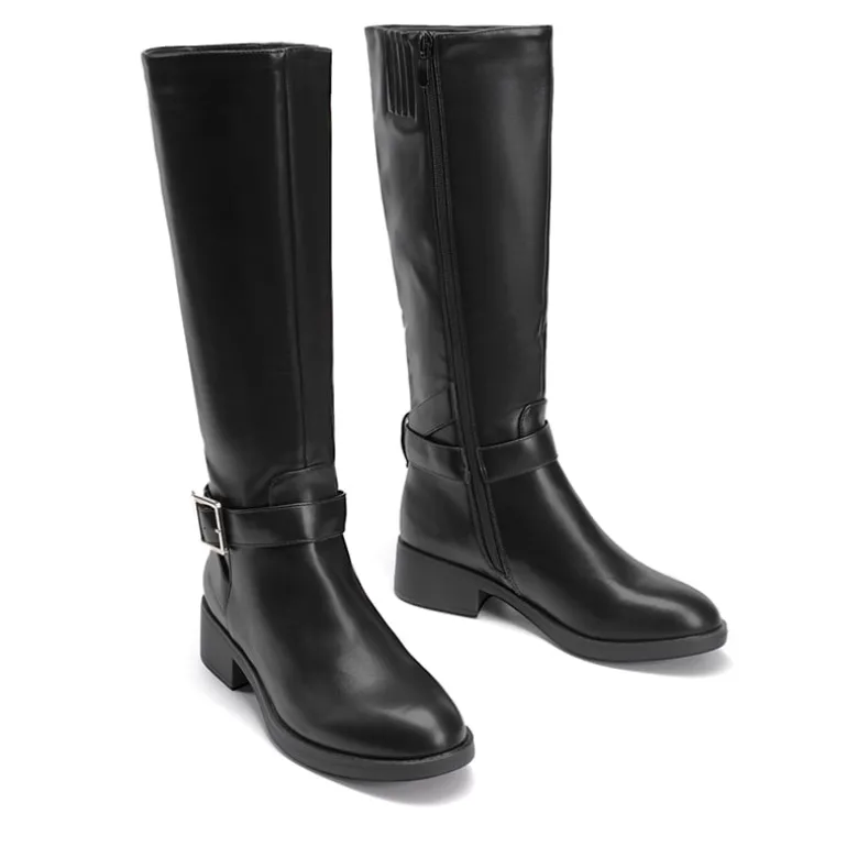 Side Zipper Knee High Riding Boots