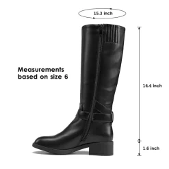 Side Zipper Knee High Riding Boots