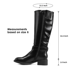 Side Zipper Knee High Riding Boots