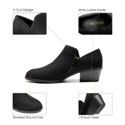 Side Zip Slip On Booties