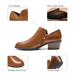 Side Zip Slip On Booties