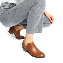 Side Zip Slip On Booties