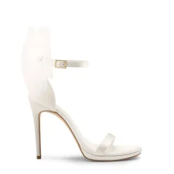 Silky Bow Ankle Strap High Stiletto Heel Sandals