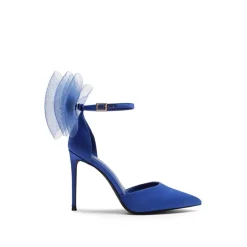 Silky Pointed Toe Bow Stiletto Heel Pumps
