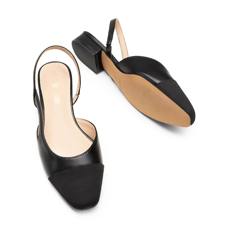 Slingback Cap Toe Flats