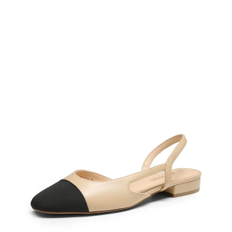Slingback Cap Toe Flats