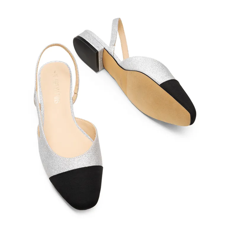 Slingback Cap Toe Flats