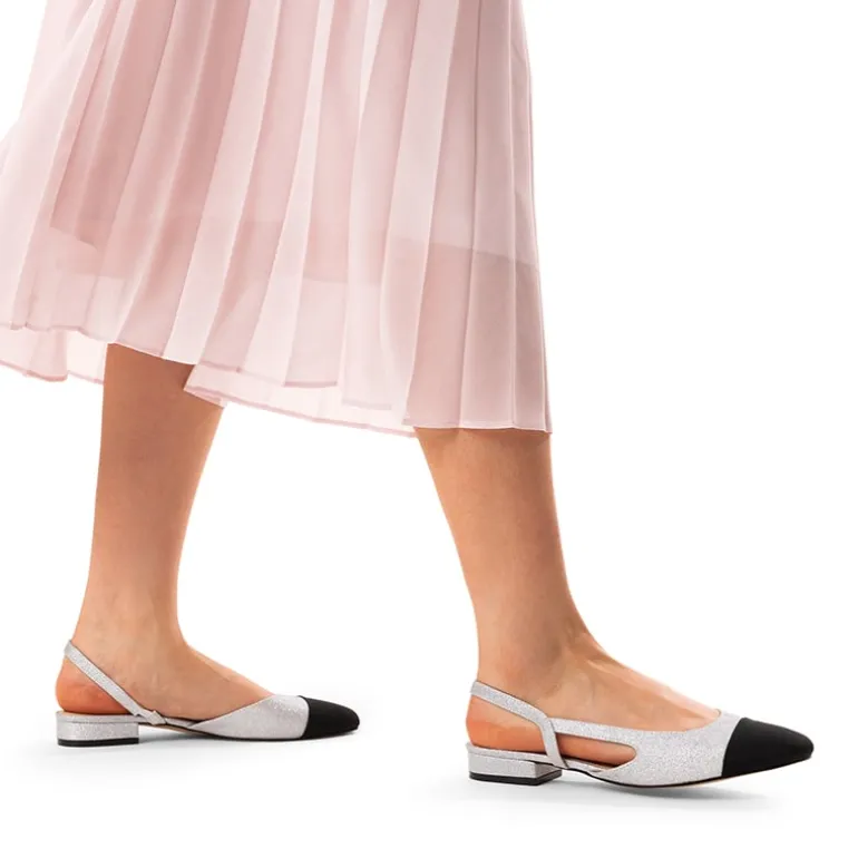 Slingback Cap Toe Flats