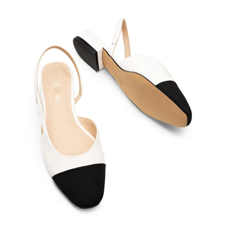 Slingback Cap Toe Flats