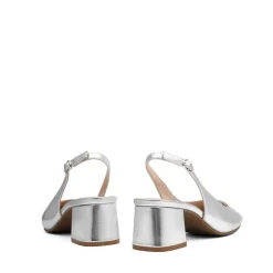 Slingback Chunky Square Toe Pumps