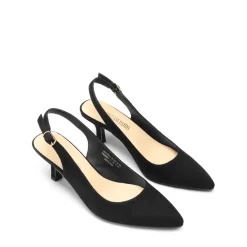 Slingback Pointed Toe Kitten Heel Pumps