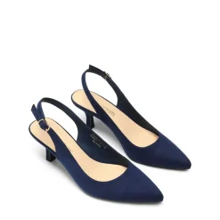 Slingback Pointed Toe Kitten Heel Pumps