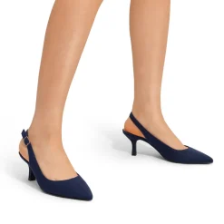 Slingback Pointed Toe Kitten Heel Pumps