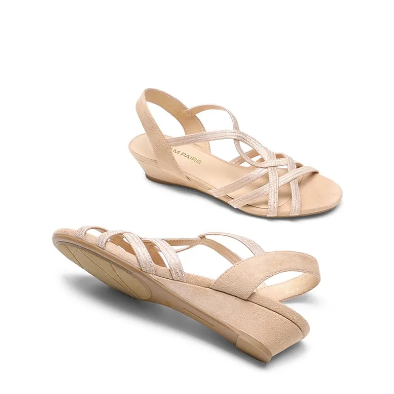 Slip-On Chic Strappy Wedge Sandals