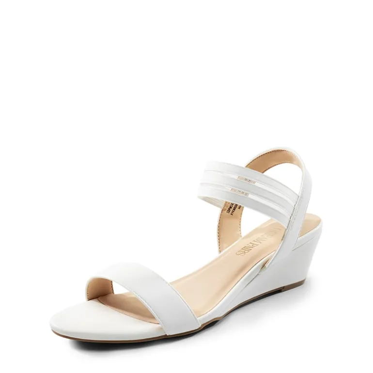 Slip on Elastic Strap Wedge Sandals
