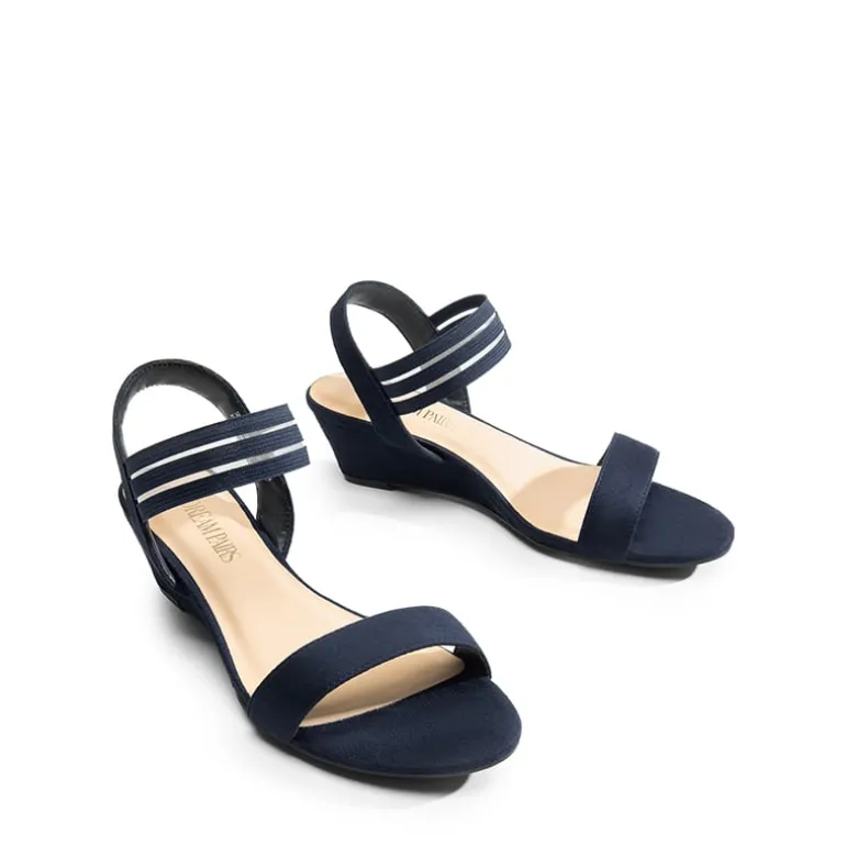 Slip on Elastic Strap Wedge Sandals
