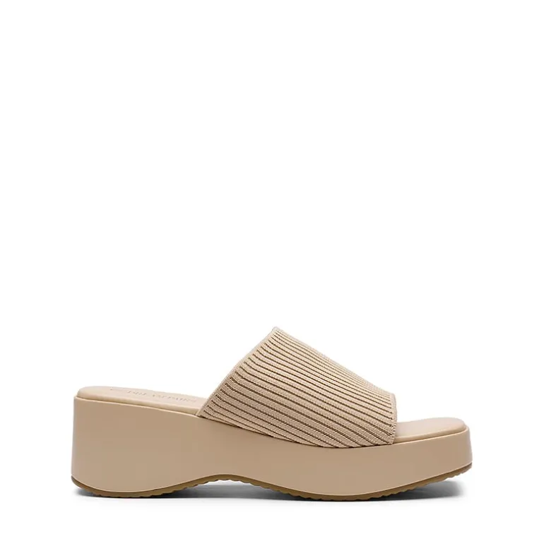 Slip on Knitted Flatform Sandals
