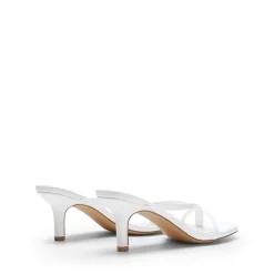 Slip-On Square Toe Thong Heeled Sandals