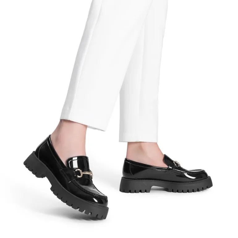 Slip Resistant Platform Chunky Penny Loafers