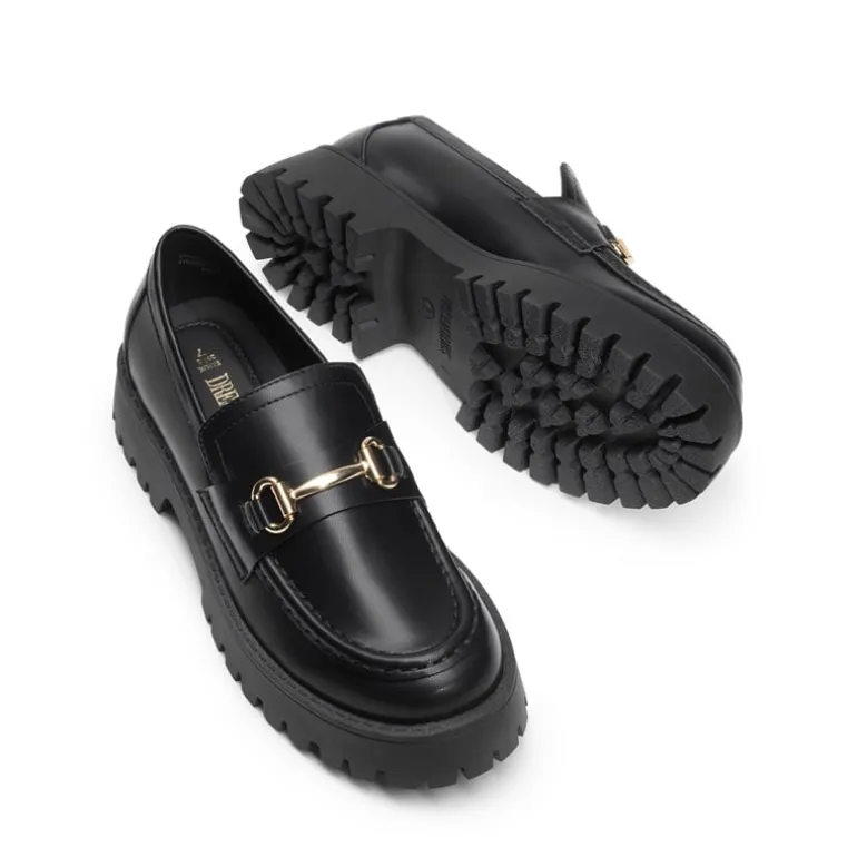 Slip Resistant Platform Chunky Penny Loafers