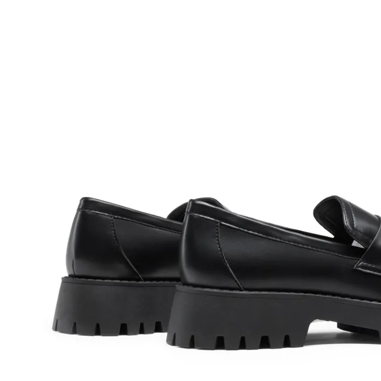 Slip Resistant Platform Chunky Penny Loafers