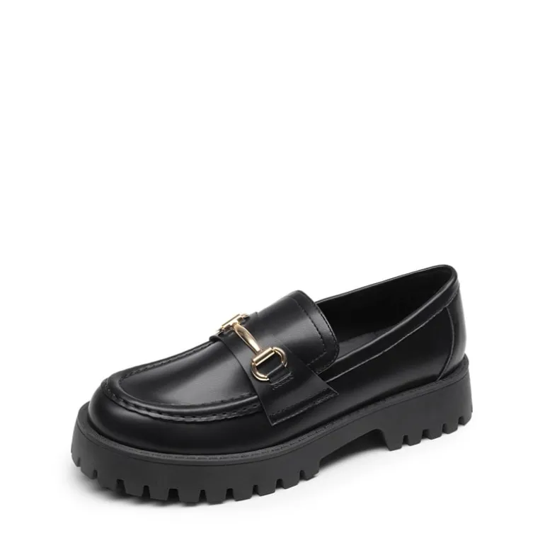 Slip Resistant Platform Chunky Penny Loafers
