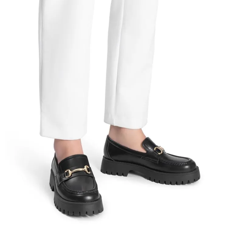 Slip Resistant Platform Chunky Penny Loafers