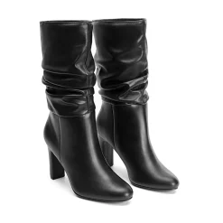 Slouchy Mid-calf Boots
