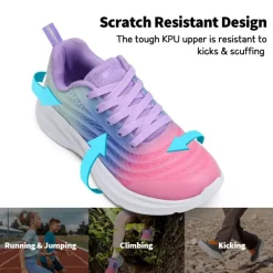 [Sparkle Glitter] Kids Lace-up Running Sneakers