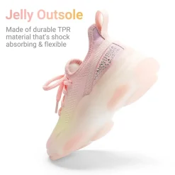 [Sparkle Pop] Kids Jelly Sole Lightweight Slip-On Sneakers