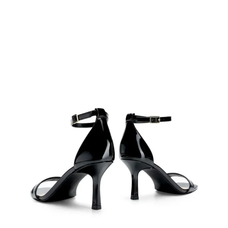 Square Toe Ankle Strap Heels