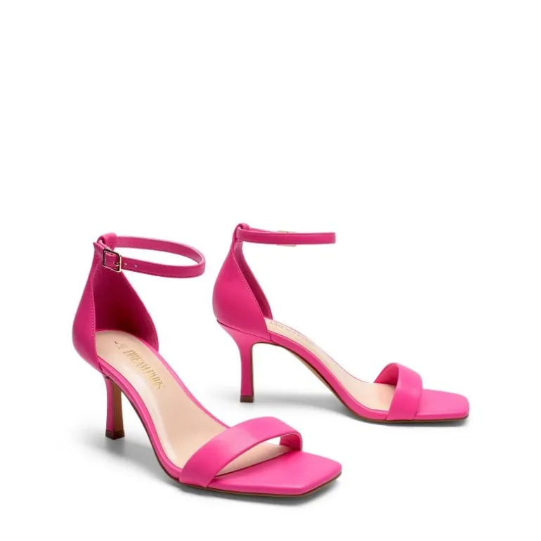 Square Toe Ankle Strap Heels