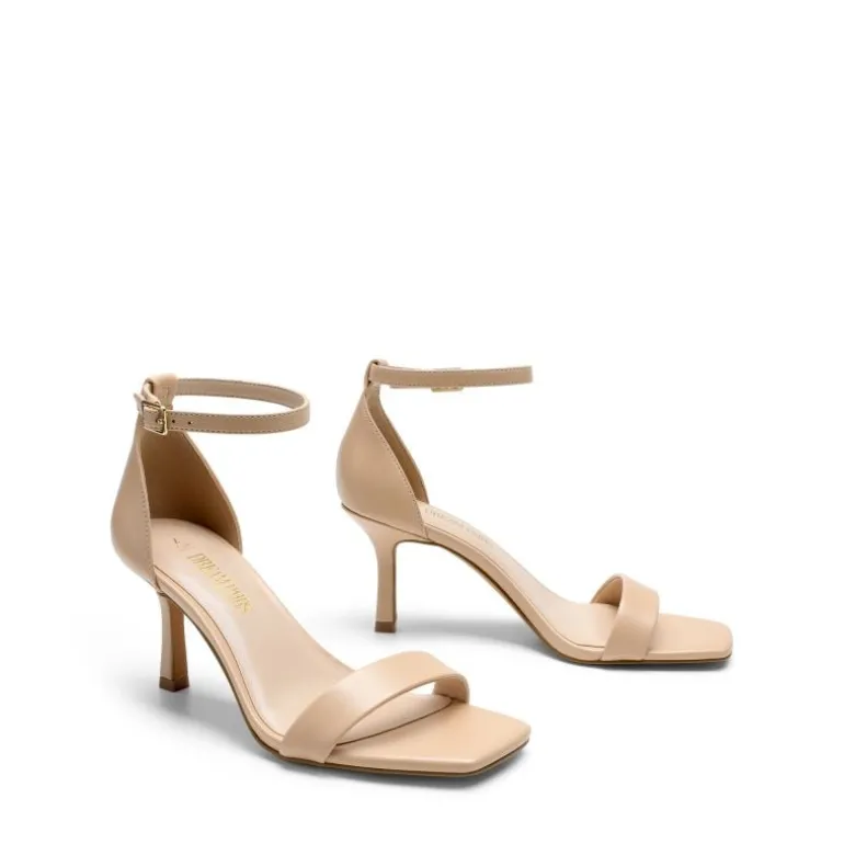 Square Toe Ankle Strap Heels