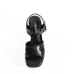 Square Toe Ankle-Strap Platform Chunky Heel Sandals