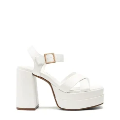 Square Toe Ankle-Strap Platform Chunky Heel Sandals