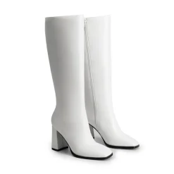 Square Toe Block Heel Knee-high Boots