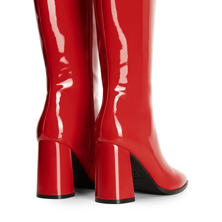 Square Toe Block Heel Knee-high Boots