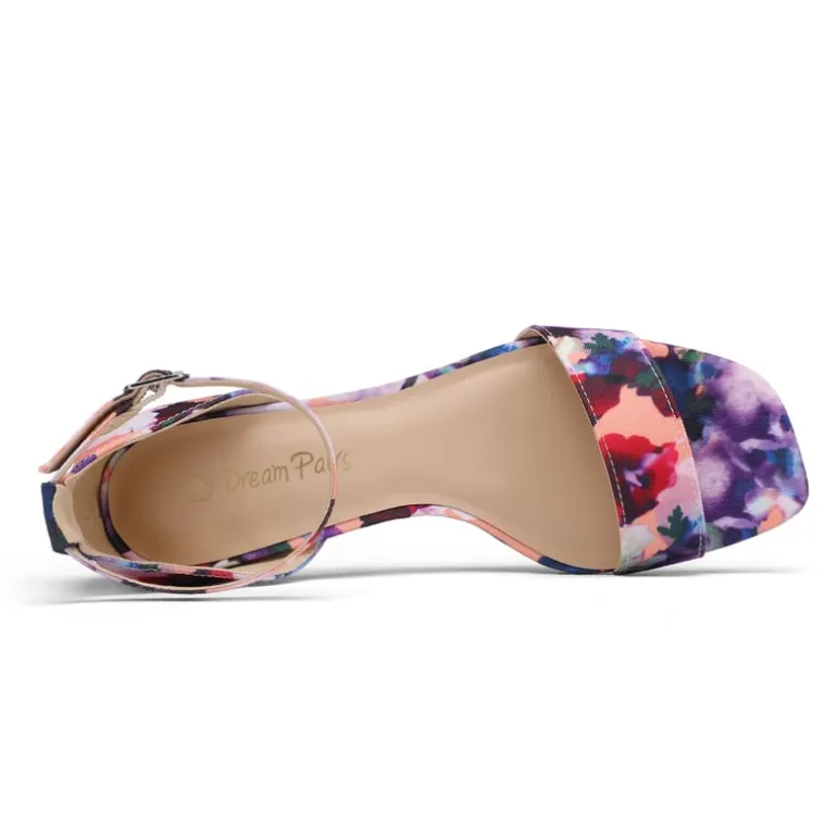 Square Toe Chunky Heel Sandals