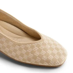 Square Toe Cushioned Knit Flats