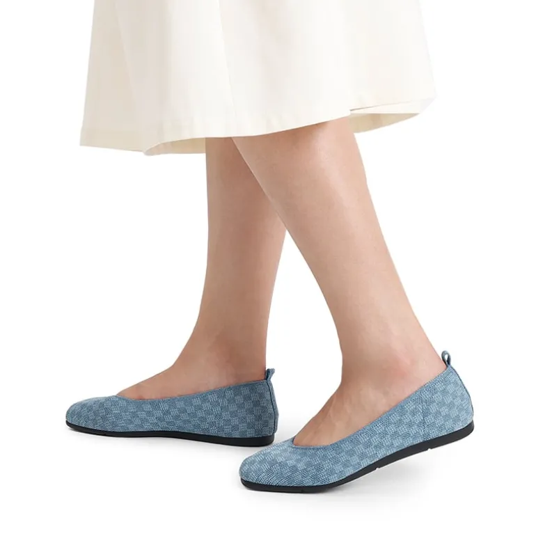 Square Toe Cushioned Knit Flats