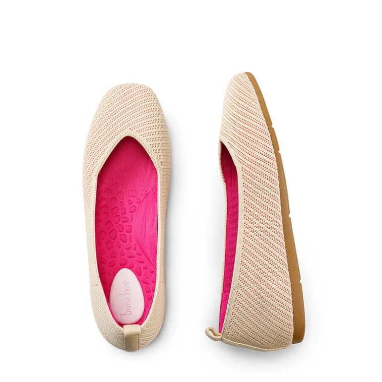 Square Toe Cushioned Knit Flats