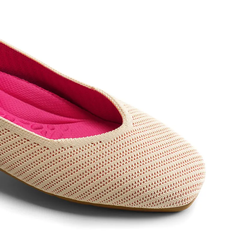Square Toe Cushioned Knit Flats