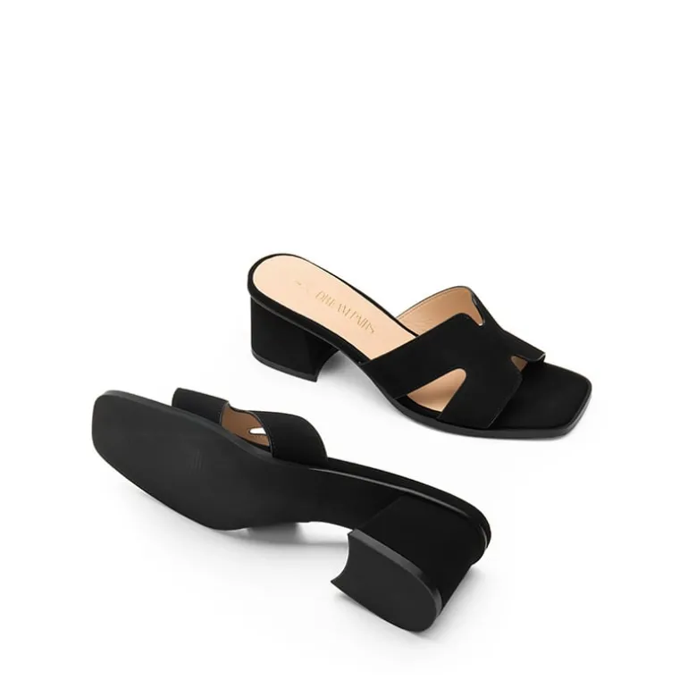Square Toe Cut Out Sandals