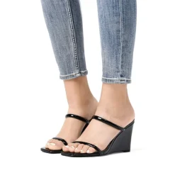 Square Toe Double Wedge Sandals
