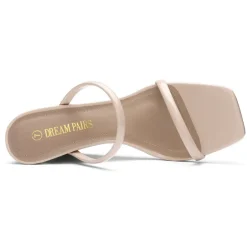 Square Toe Double Wedge Sandals