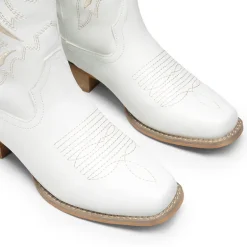 Square Toe Embroidered Cowboy Boots